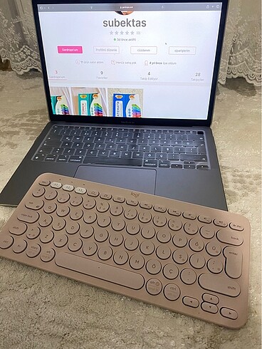 logitech K380 toz pembe klavye