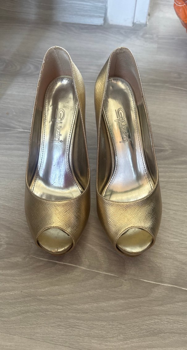 Altın Renkli Platform Topuklu Abiye Ayakkabı - Görsel 2