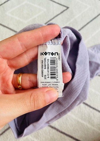Koton Kız Çocuk Mor Uzun Kollu Baskılı Sweatshirt