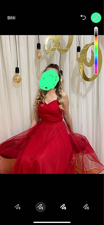 s Beden kırmızı Renk Söz elbisesi