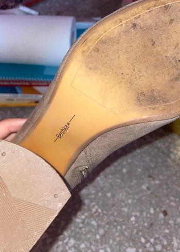 Kahverengi topuklu bot - Görsel 5