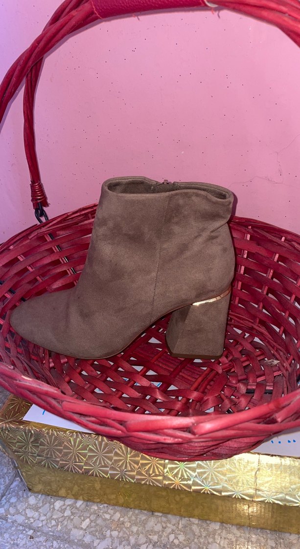 Kahverengi topuklu bot - Görsel 4