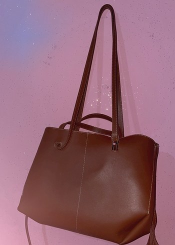 Bej Deri Kadın Çanta Püsküllü - Görsel 3