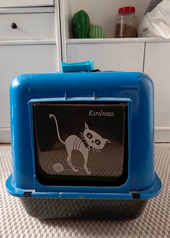 Mavi Kedi Taşıyıcı ve Tuvalet Kutusu