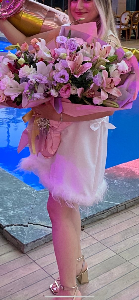 Kadın Beyaz Mini  Kolsuz Elbise - Görsel 3