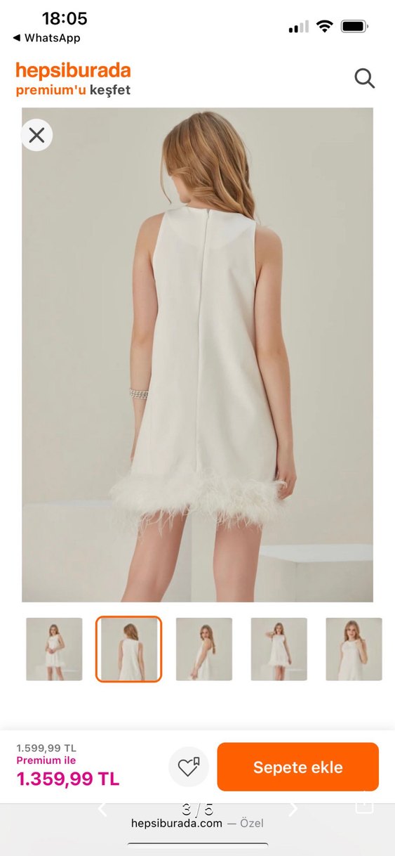 Kadın Beyaz Mini  Kolsuz Elbise - Görsel 2