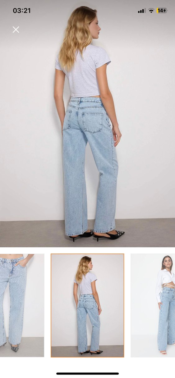 Kot Midi Boy Regular Fit Kadın Denim Pantolon - Görsel 2