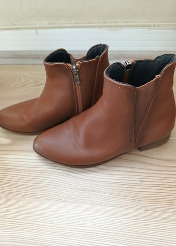 Diğer Kahverengi Deri Stiletto Topuklu Kadın Bot