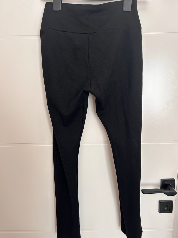 Kadın Siyah Dar Kesim Midi Kumaş Pantolon - Görsel 2