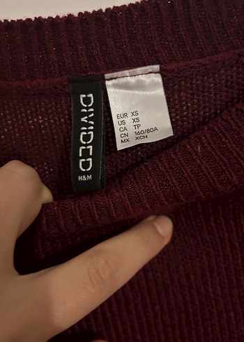 Bordo Kadın Örgü Yün Kazak - Görsel 3