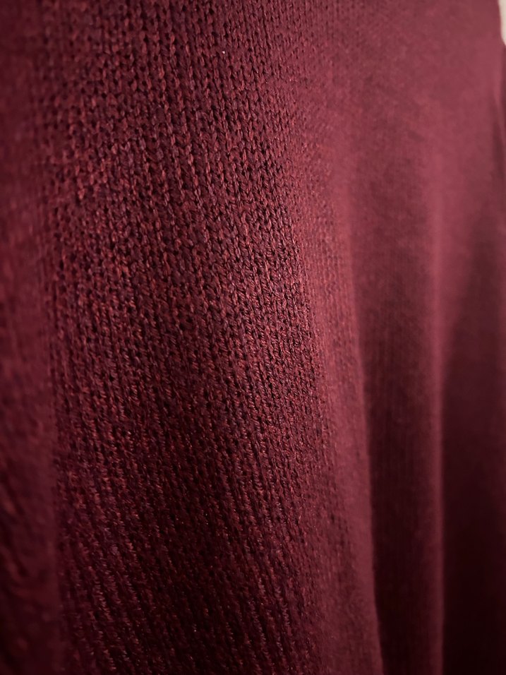 Bordo Kadın Örgü Yün Kazak - Görsel 5