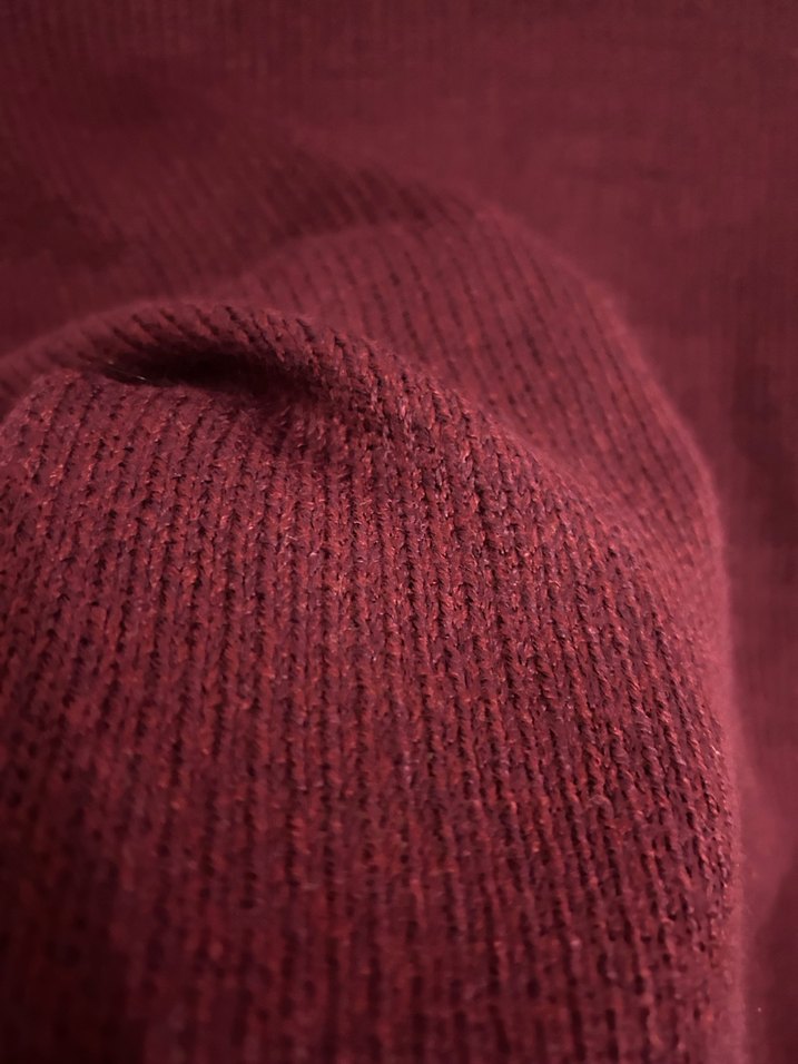 Bordo Kadın Örgü Yün Kazak - Görsel 4