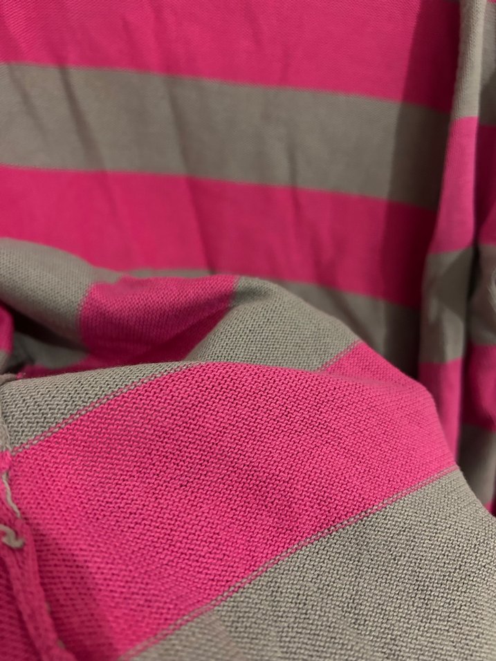 Gri-Pembe Çizgili Uzun Kollu Kadın Hırka - Görsel 3