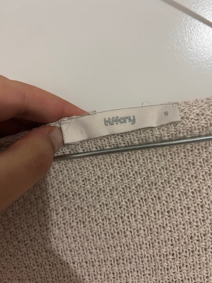 Bej Triko Kadın Hırka, Uzun Kollu, Rahat Kesim - Görsel 3