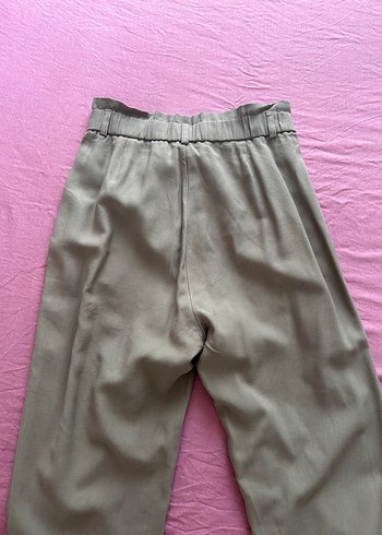 Zara Düğmeli Bej Midi Kadın Kumaş Pantolon - Görsel 6