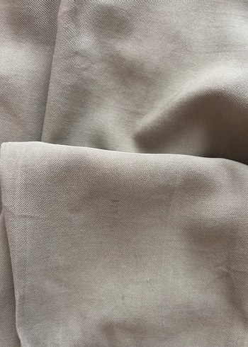 Zara Düğmeli Bej Midi Kadın Kumaş Pantolon - Görsel 8