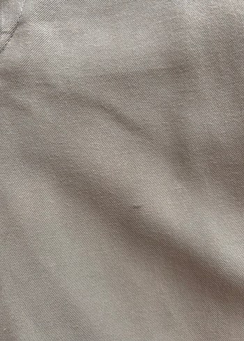 Zara Düğmeli Bej Midi Kadın Kumaş Pantolon - Görsel 3