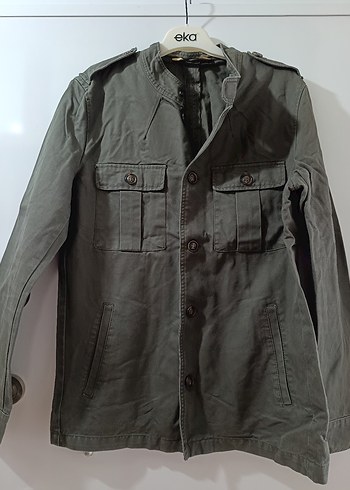 Düğmeli Gri Erkek Ceket - Görsel 4