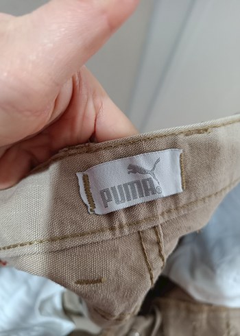 Bej Nakışlı Regular Fit Keten Erkek Pantolon - Görsel 3