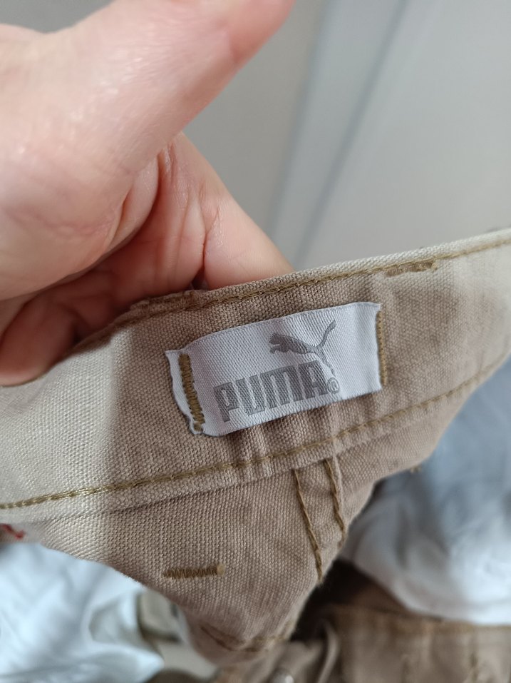 Bej Nakışlı Regular Fit Keten Erkek Pantolon - Görsel 3