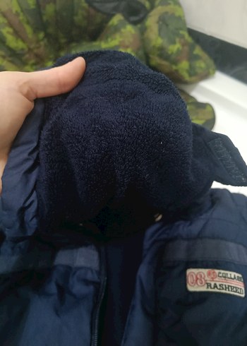 Lacivert Erkek Çocuk Kapüşonlu Mont - Görsel 2