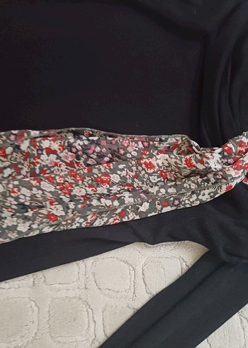 Siyah Uzun Kollu degaje yakalı, filarlı - Görsel 2