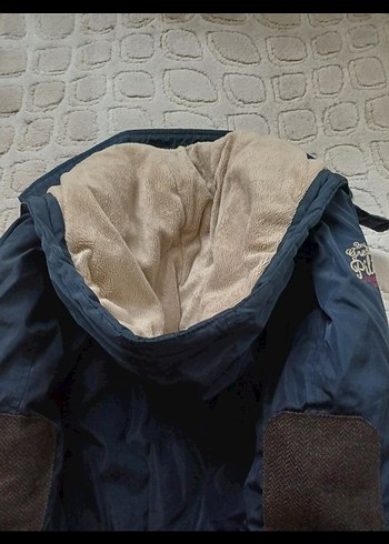 lacivert Erkek Çocuk Kürklü Klasik Kaban - Görsel 8