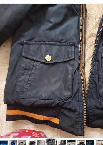 lacivert Erkek Çocuk Kürklü Klasik Kaban - Görsel 4