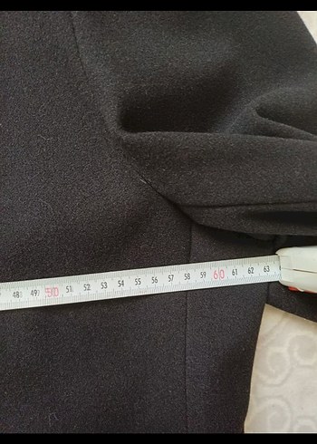 Düğmeli Siyah Erkek Midi Kaban - Görsel 3