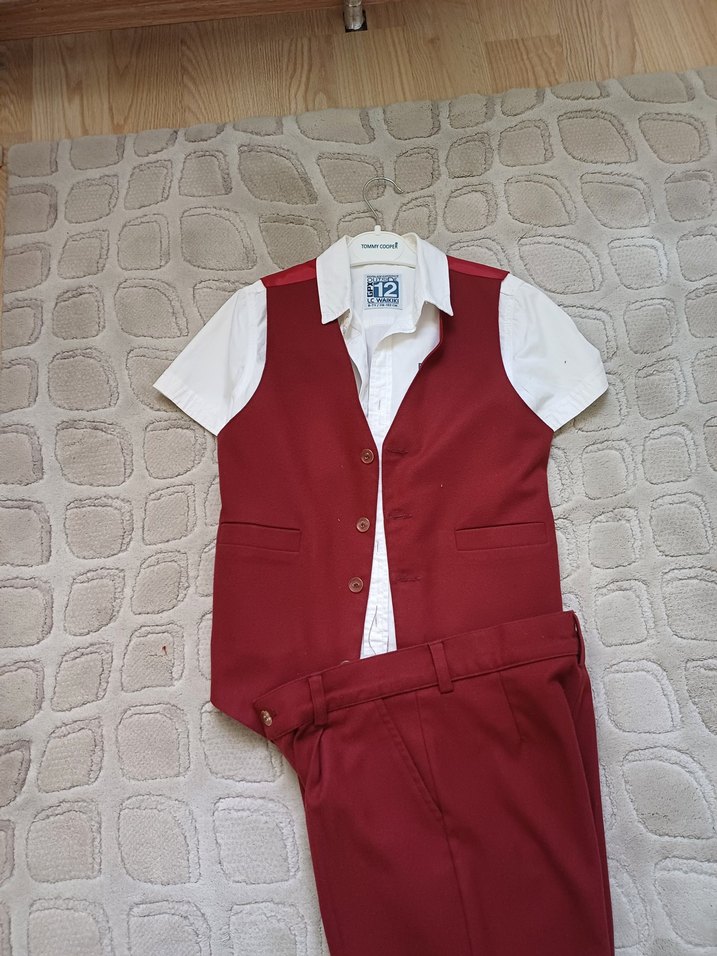 Bordo Çocuk Takım Elbise.lcw gömlek - Görsel 2