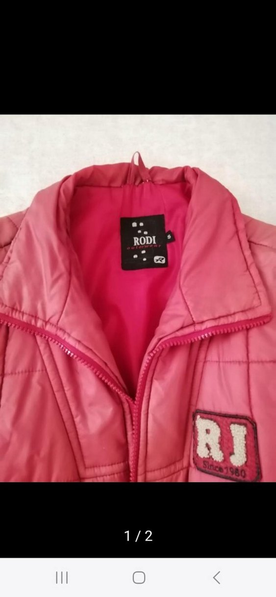 kırmızı Mini Fermuarlı Kadın Kışlık Mont - Görsel 2