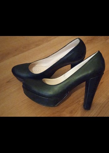 Siyah Kadın Klasik Platform Topuklu - Görsel 6