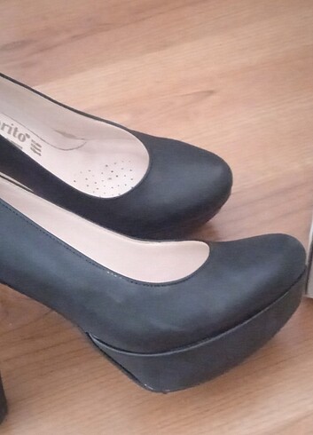 Kadın siyah topuklu ayakkabı  - Görsel 10