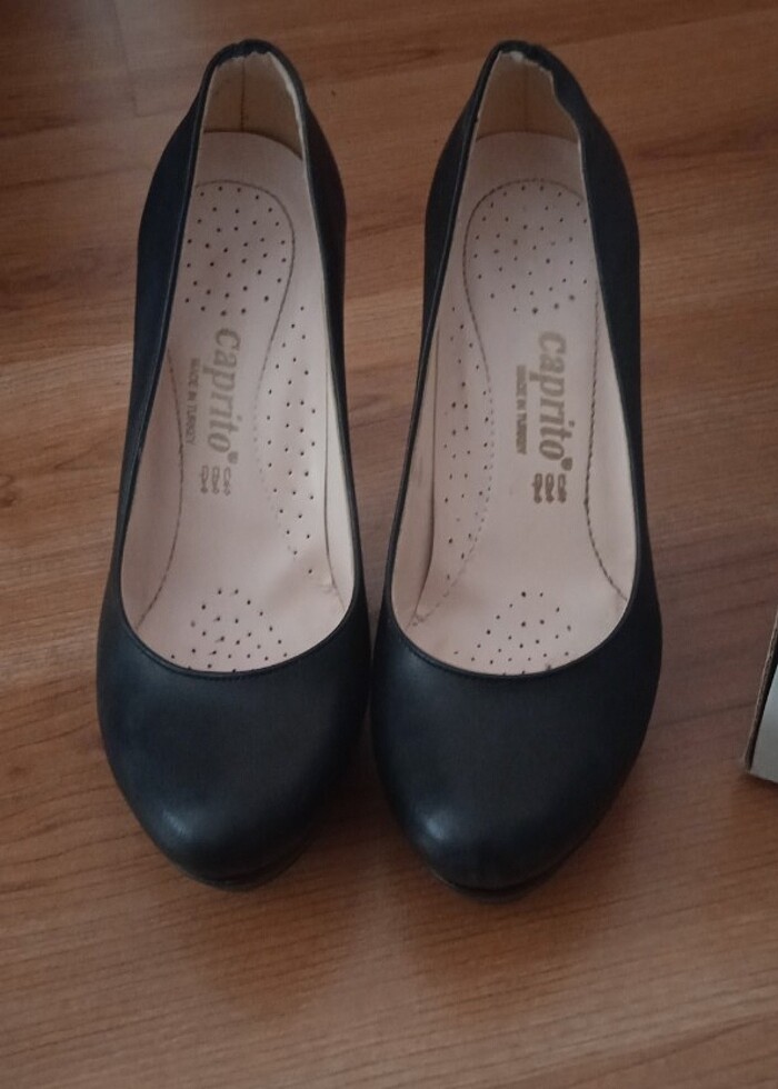 Kadın siyah topuklu ayakkabı  - Görsel 3