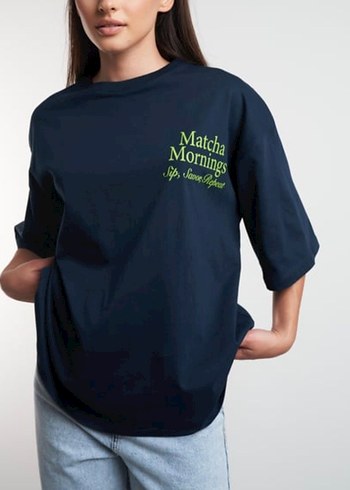 l Beden Baskılı Oversize Tshirt