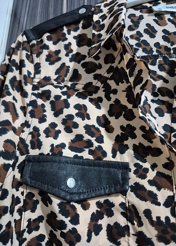Leopar desenli gömlek - Görsel 2