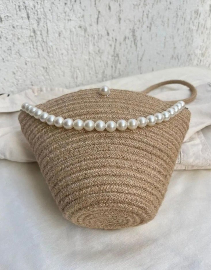 incili tasarım omuz çantası - Görsel 2