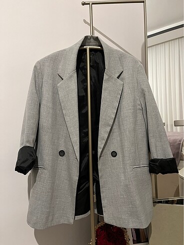 Gri blazer ceket