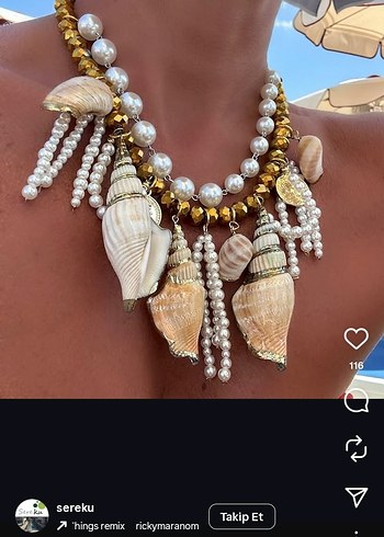 Uzun Turkuaz Boncuklu Bohem Kadın Kolyesi - Görsel 2