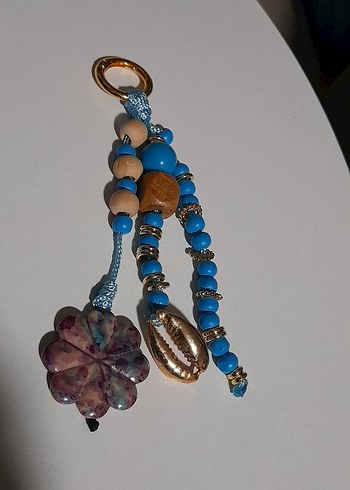 Kırmızı Bohem Zincir Detaylı Anahtarlık - Görsel 3