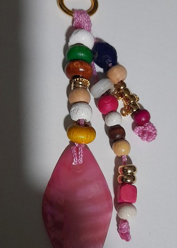 Kırmızı Bohem Zincir Detaylı Anahtarlık - Görsel 6