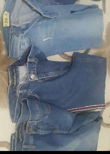 m Beden mavi Renk Kadın Açık Mavi Kemerli Dar Kesim Midi Kot Pantolon toplu fiyat
