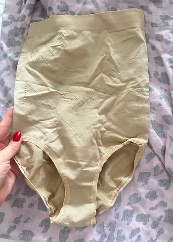 Bej Yüksek Bel PENTI Kadın İç Çamaşırı KORSE - Görsel 4
