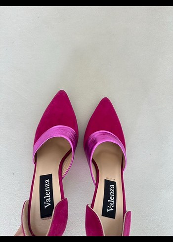 Kadın Pembe Süet Stiletto Topuklu Ayakkabı - Görsel 2