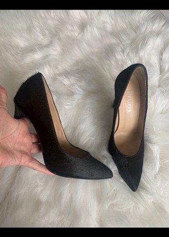 TAY TÜYÜ HAKIKI DERI ACI KAHVE STILETTO - Görsel 4