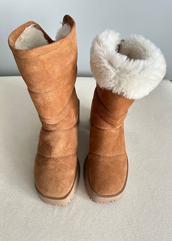Ugg Tuylu Suet Kislik Bot Ugg Tarzi Hakiki Deri