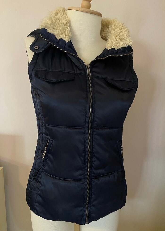 Kışlık yelek kapüşonlu - Görsel 2