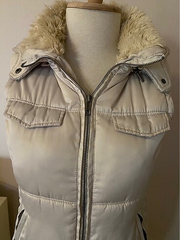 Kapüşonlu Puf yelek - Görsel 2