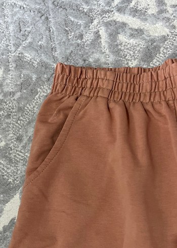 Diğer Kadın Pastel Kahverengi Yüksek Bel Mini Şort