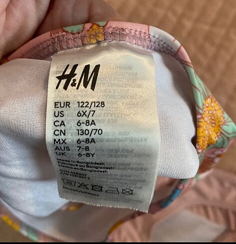 H&M 6-7 yas bikini alti hic giyilmedi